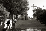 Man Entering Cemetery