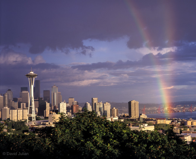 Seattle Skyline Rrainbows